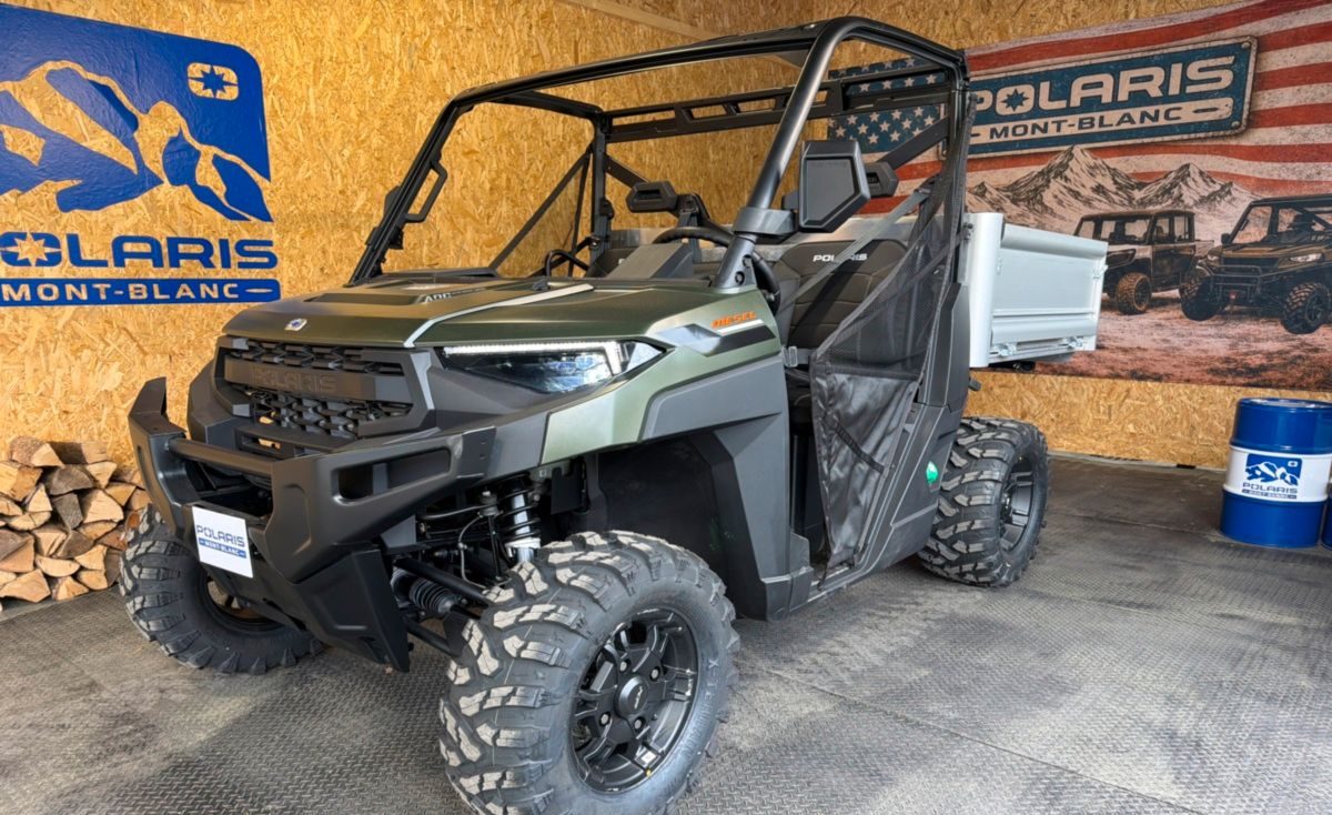 Polaris Ranger Diesel équipé du plateau aluminium à la concession de Passy